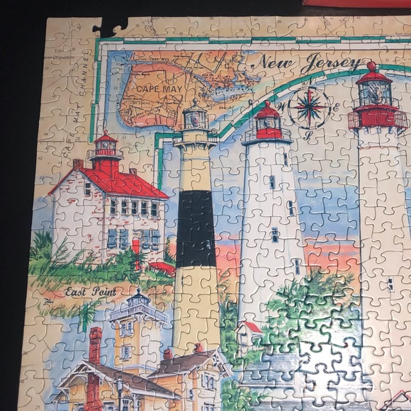 Heritage Jigsaw Puzzle 550 pc. Lighthouses of New Jersey 24" x 18" COMPLETE READ - Picture 4 of 16